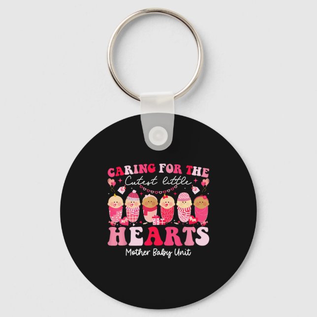 Caring For The Cutest Hearts Mother Baby Unit Vale Keychain (Front)