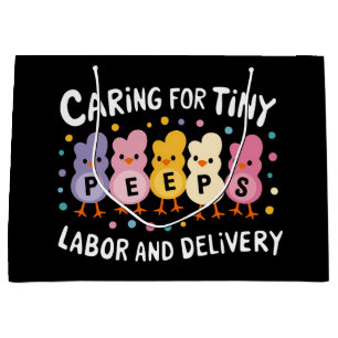 Caring For Tiny Labour And Delivery L&D Nurse Large Gift Bag