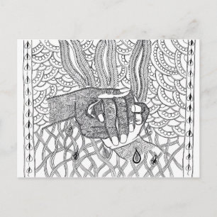 caring hands postcard