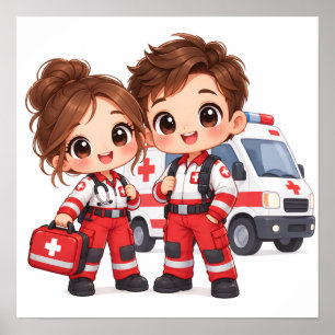 Caring Paramedic Duo Poster