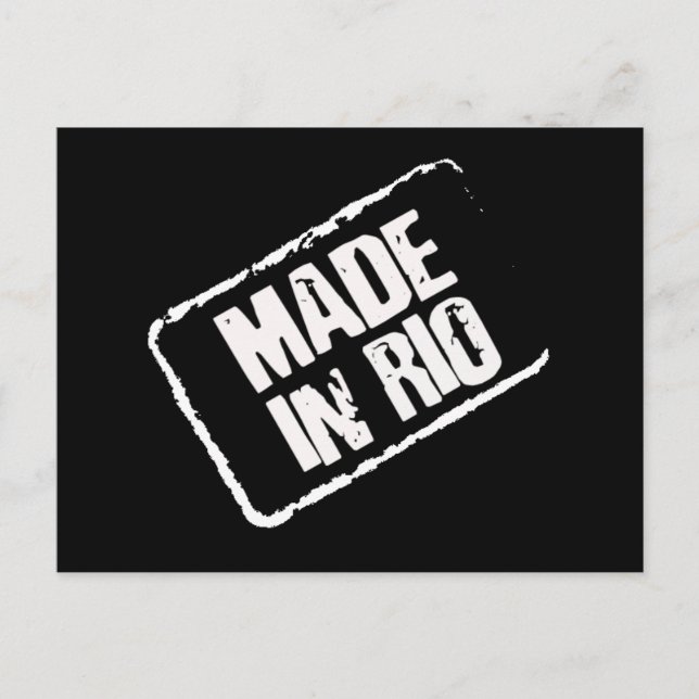 CARIOCA MADE IN RIO STAMP POSTCARD (Front)