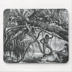 Caripuna Indians with tapir Mouse Pad