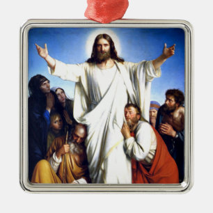 Carl Bloch artwork, Christus Consolator Metal Ornament