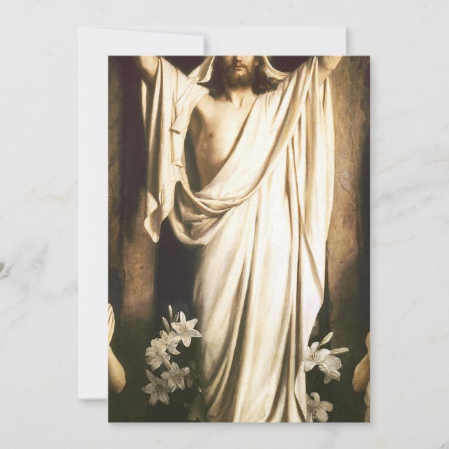 Carl Bloch - Resurrection Of Christ Invitation (Front)