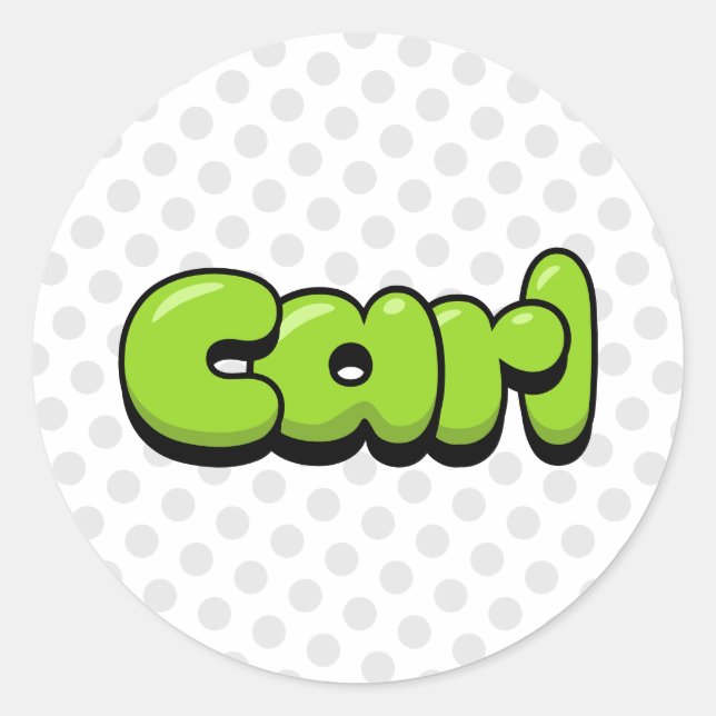 Carl Classic Round Sticker (Front)