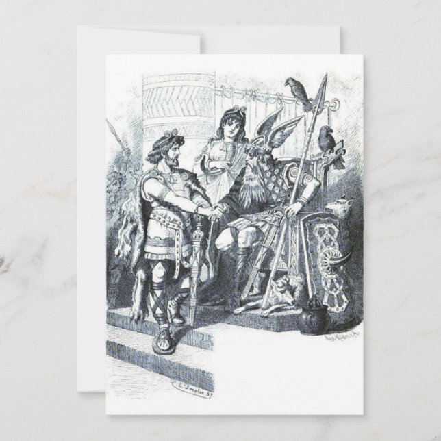 Carl Emil Doepler - Vidar and Odin Invitation (Front)