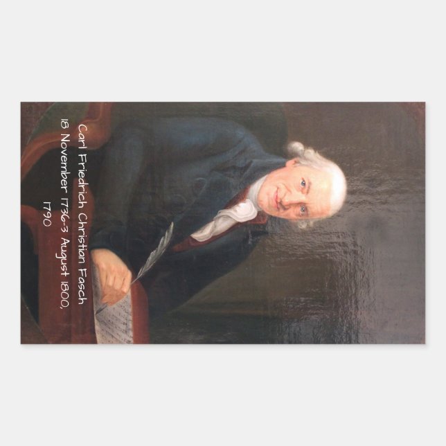 Carl Friedrich Christian Fasch 1790 Sticker (Front)