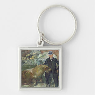 Carl Hagenbeck  in His Zoo, 1911 Keychain