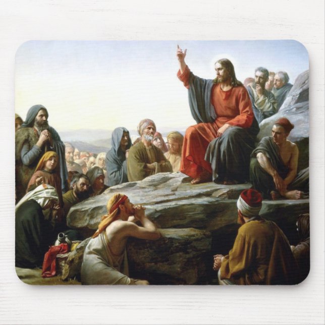 Carl Heinrich Bloch - Sermon on the Mount Mouse Pad (Front)