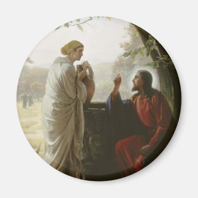 Carl Heinrich Bloch - Woman at the Well Magnet (Front)