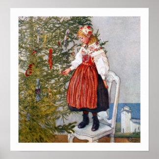 Carl Larsson Arbre de Noël Poster Art