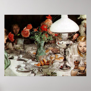 Carl Larsson - Around the Lamp Poster