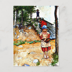 Carl Larsson art: By the Cellar Postcard