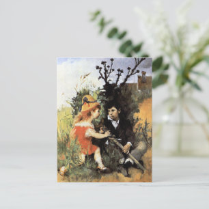 Carl Larsson artwork, Clair Obscur, Postcard