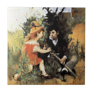 Carl Larsson artwork, Clair Obscur,  Tile