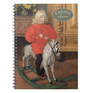 Carl Larsson Boy on rocking horse CC1060 Notebook