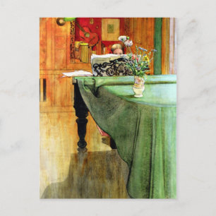 Carl Larsson: Brita at the Piano Postcard