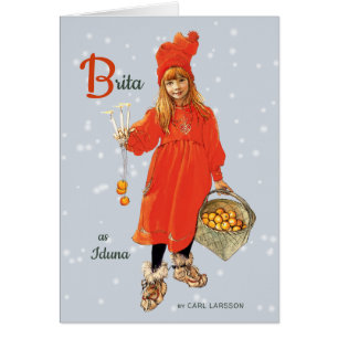 Carl Larsson Brita en Iduna CC0128 Carte de Noël