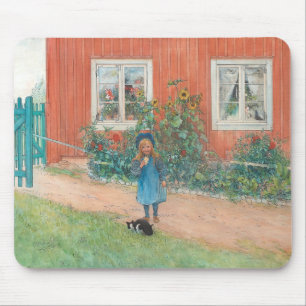 Carl Larsson - Brita With A Cat Mouse Pad