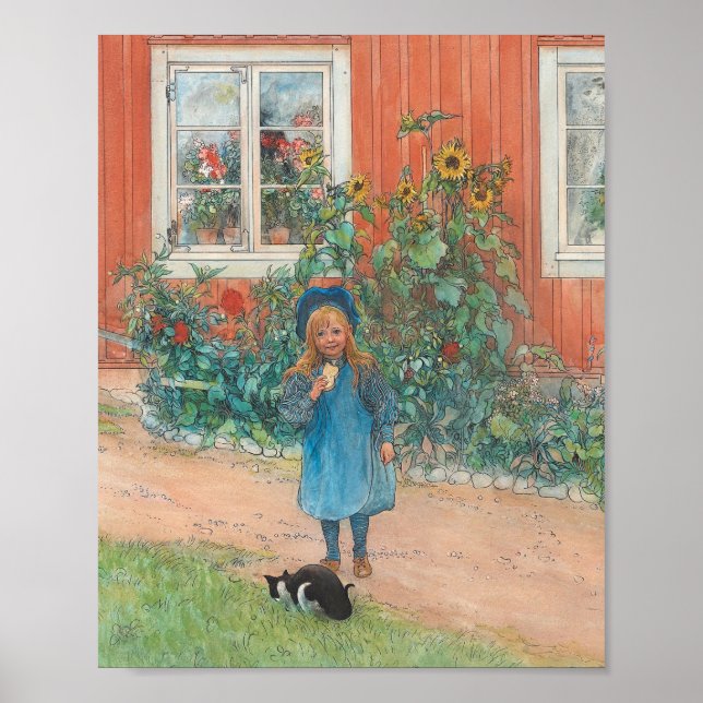 Carl Larsson - Brita With A Cat Poster (Front)