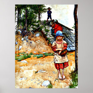 Carl Larsson. By the Cellar, Poster