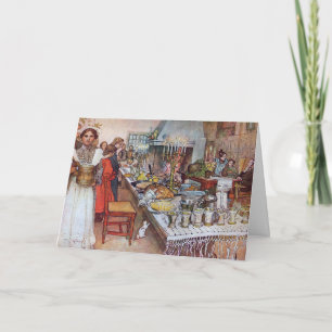 Carl Larsson Christmas Eve Custom Card Template