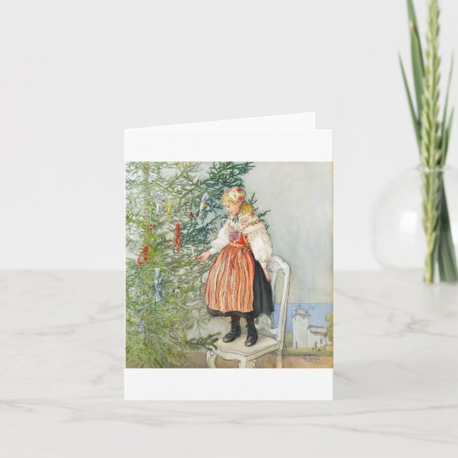 Carl Larsson Christmas Tree Card (Front)