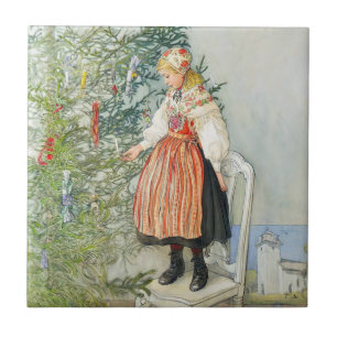 Carl Larsson Christmas Tree Tile