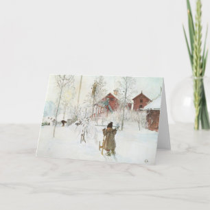 Carl Larsson  Front Yard and the Wash House Holiday Card
