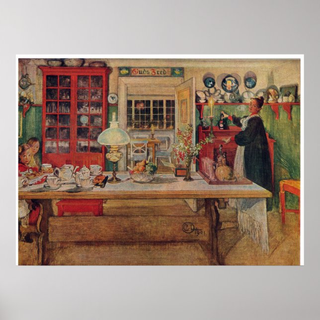 Carl Larsson Getting Ready for a Game Poster (Front)