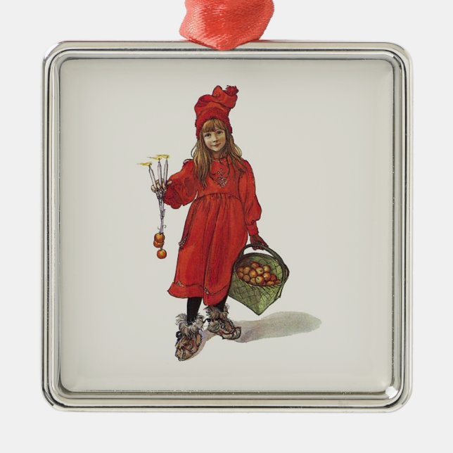 Carl Larsson Little Swedish Girl: Brita as Iduna Metal Ornament (Front)