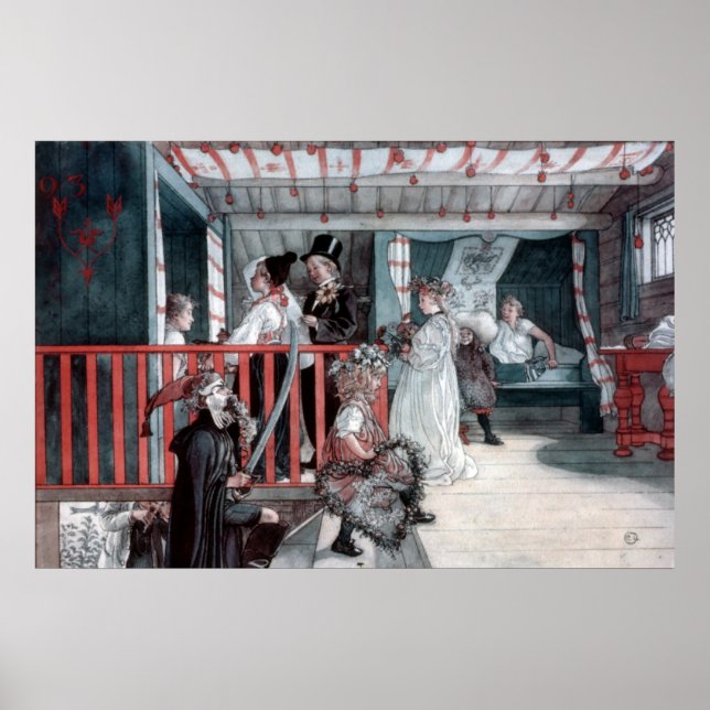 Carl Larsson Nom Day at the Storage Shed Poster (Devant)