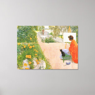 Carl Larsson painting, Bridge Canvas Print