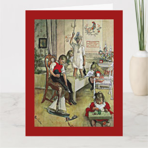 Carl Larsson painting, Christmas Morning Card