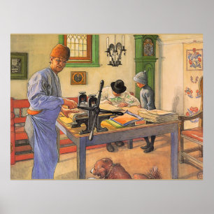 Carl Larsson painting, My Acid Workshop, Poster