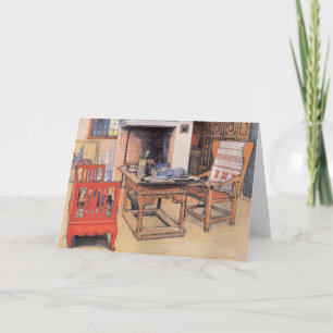 Carl Larsson painting, Peek-a-Boo, Card