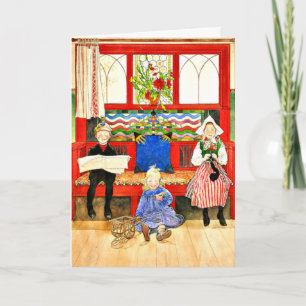 Carl Larsson - Papa, Mama, Child, fine art Card