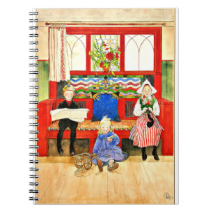 Carl Larsson - Papa, Mama, Child, fine art Notebook