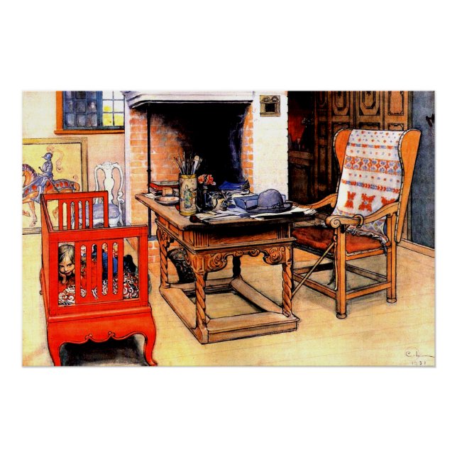 Carl Larsson - Peek-a-Boo Poster (Front)