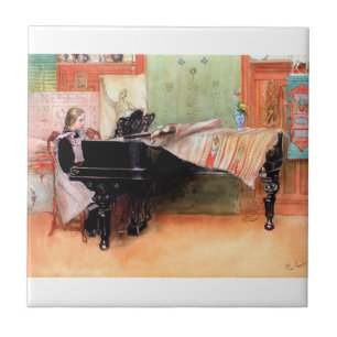 Carl Larsson - Playing Scales Tile
