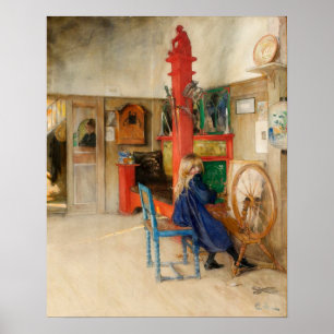 Carl Larsson: Spinning Wheel Poster