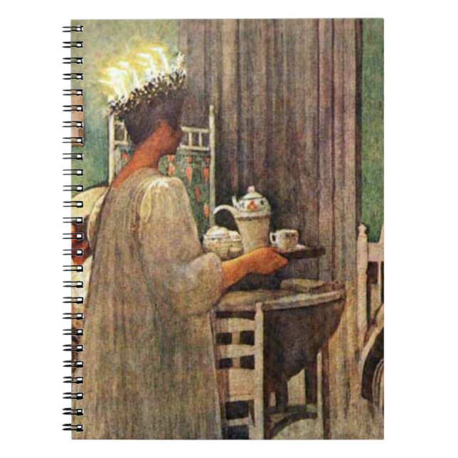 Carl Larsson St. Lucia Day Christmas in Sweden Notebook (Front)