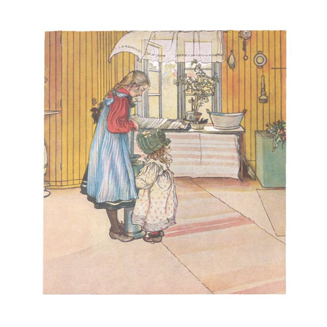 Carl Larsson - The Kitchen 1898 Notepad (Front)