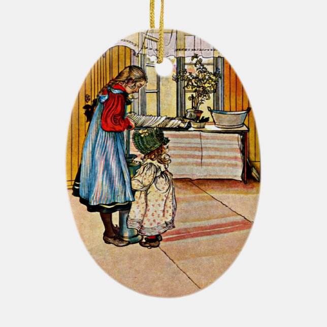 Carl Larsson - The Kitchen Ceramic Ornament (Back)