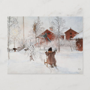 Carl Larsson - The Yard and the Wash House Postcard