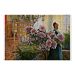 Carl Larsson's painting, Azalea, Poster