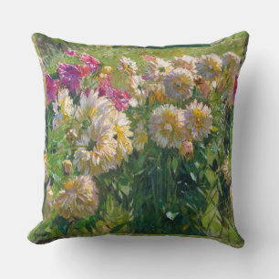 Carl Moll Vintage Dahlias Throw Pillow