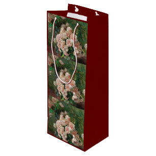 Carl Moll Vintage White Roses Wine Gift Bag