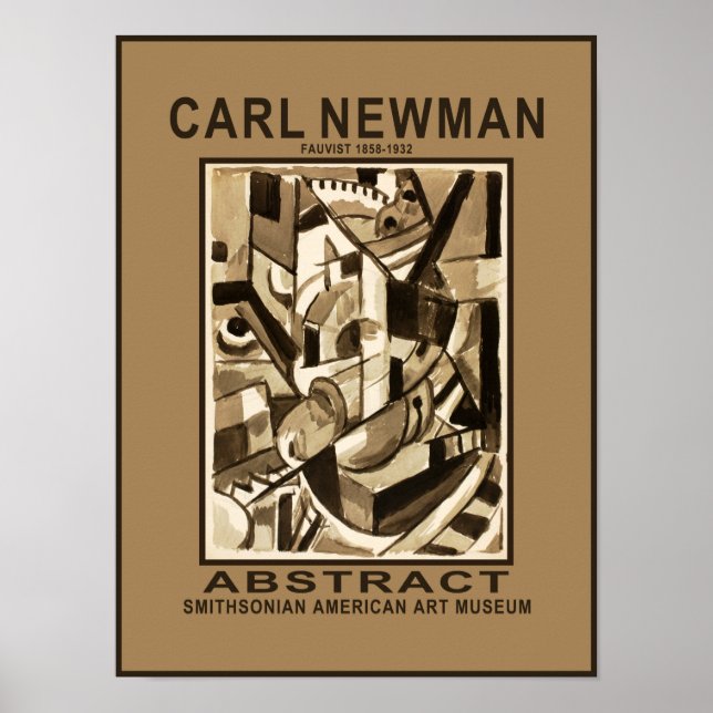 Carl Newman Abstract Museum Poster (Front)