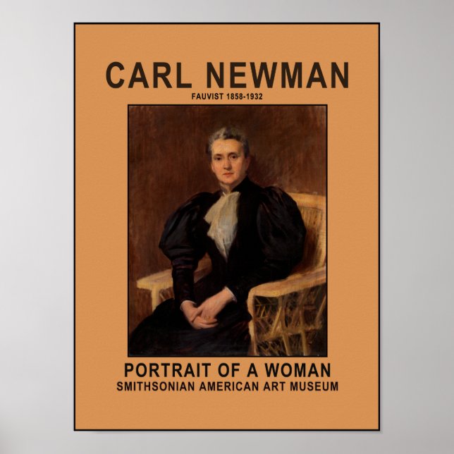 Carl Newman Portrait of a Woman Museum Poster (Front)